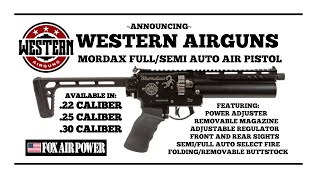 WESTERN AIRGUNS MORDAX FULLSEMI AUTO AIR PISTOL AT FOX AIR POWER NOW [upl. by Tena]