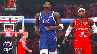 Schröde vs AntMan  NBA 2K24 Olympics Mode  GERMANY vs USA Exhibition Gameplay [upl. by Gnet852]