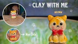 Clay art tutorial  Sculpting Bella the kitten🐱 A sweet clay cat [upl. by Lucias]