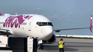 Westjet Swoop arrival at Airport Hamilton Ontario Canada [upl. by Ailey]