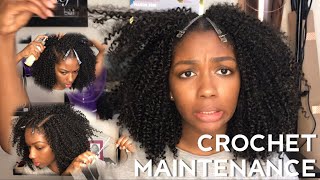 CROCHET MAINTENANCE  How I Refresh My Crochet Braids  Niara Alexis [upl. by Neersin]