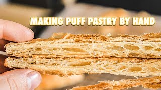 How To Make Perfect Puff Pastry Dough By Hand [upl. by Haronid]