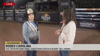 Rodeo Carolina shows off professionals in roping and riding at TIEC Oct 68 [upl. by Ranchod]