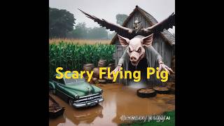 Scary Flying Pig Demolish Hut At Corn Field With Backhoe monsterpig excavator shorts 1107 [upl. by Esahc]