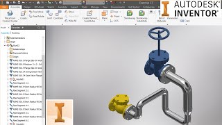 Autodesk inventor piping tutorial l Autodesk inventor piping style tutorial [upl. by Harmonia]