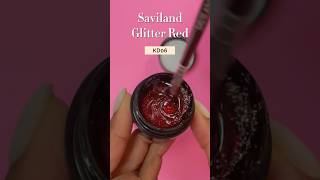 Saviland Builder Gel Swatch in the color “Glitter Red” nails buildergel nailswatch rednails [upl. by Garbe860]