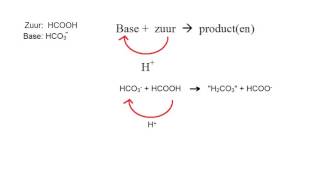 opstellen van reactievergelijking met zwakke zuren en basen [upl. by Vachell117]