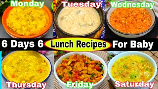 6 Days 6 Lunch Recipes For Baby 15 Years  Baby Food Recipes For 15 Y  Healthy Food Bites [upl. by Valene878]