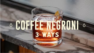 Coffee Cocktails with Mr Black Coffee Negroni Three Ways [upl. by Novhaj765]