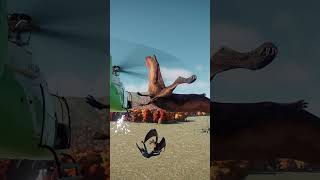 FLYING REPTILES PULL GUNMAN OUT OF HELICOPTER TO EAT HIM  Jurassic World Evolution 2 [upl. by Ayardna]