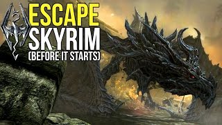 Skyrim Remastered  What Happens If You Escape Skyrim Before It Starts [upl. by Pandolfi565]