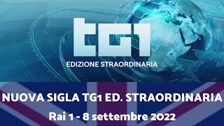 Tg1  Nuova sigla Edizione Straordinaria  dal 8092022 [upl. by Vedis477]