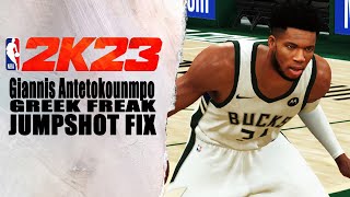 Giannis Antetokounmpo Jumpshot Fix NBA2K23 [upl. by Knepper]