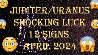 Jupiter Uranus Conjunction SHOCKING BLESSINGS 12 SIGNS [upl. by Lekcim]