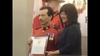 RCMP Officer Gary Law has received Queen Elizabeth II Diamond Jubilee Medal on 6th Jan 2013 [upl. by Ydor]