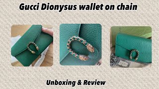 Gucci Dionysus  Wallet on chain emerald green￼ [upl. by Notlimah]