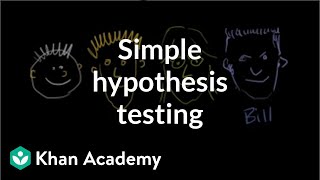 Simple hypothesis testing  Probability and Statistics  Khan Academy [upl. by Fulmis134]