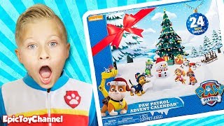 PAW PATROL Nickelodeon SURPRISE Toys in New Christmas Advent Calendar 2017 with Paw Patrol Surprises [upl. by Lepp]