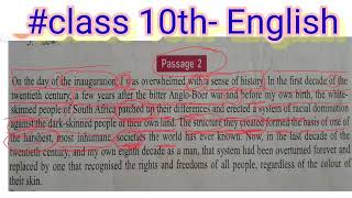 class 10th English chapter2 long walk to Freedom passages questions And answer by KCSIR [upl. by Sybilla]