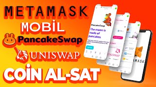 Metamask Coin Alma ve Coin Satma  Pancakeswap Uniswap ve Opensea Mobil Kullanımı [upl. by Ardnasac]