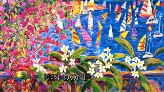 Fine art tips on How To Paint Acrylic Abstracts with Ken Done on Colour In Your Life [upl. by Iaka118]