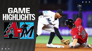 Dbacks vs Marlins Game Highlights 82124  MLB Highlights [upl. by Aleicarg]