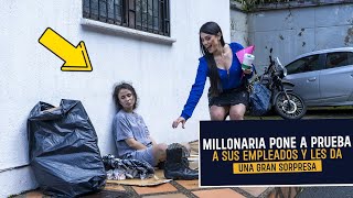 Millonaria pone a prueba los valores y actitud de sus empleados  Millonaria pone a prueba empleados [upl. by Napoleon46]