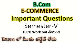 E commerce important questions ecommerceimportantquestions ecommerceeducare BCom Sem5 [upl. by Sipple]