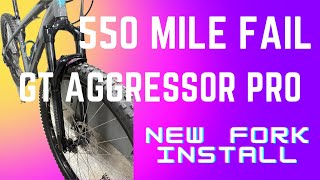 GT AGGRESSOR PRO FAIL AND AIR FORK INSTALL  ROCKSHOX JUDY [upl. by Nett654]