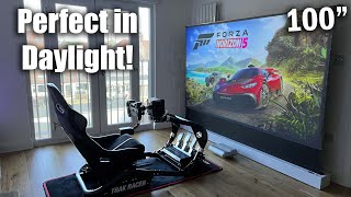 BEST MOTORISED PROJECTOR SCREEN PERFECT IN DAYLIGHT  Vividstorm Motorised ALR Projector Screen [upl. by Uzzia]