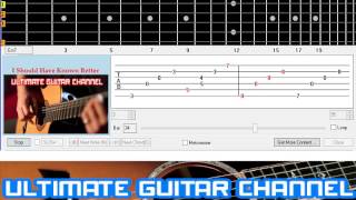 Guitar Solo Tab I Should Have Known Better Beatles [upl. by Korten]