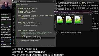 Eine erbende Klasse  Java Live Coding Live Stream Teil 18 [upl. by Olegnad76]