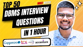 Top 50 DBMS Interview Questions for TCS Accenture Capgemini amp More [upl. by Elvie369]