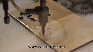 Water Jet Cutting Ceramic Tile Demo [upl. by Tollmann817]