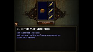 【POE 325】Blight Anoint Comparison 300 Blighted Ravaged Maps Tested [upl. by Hu]