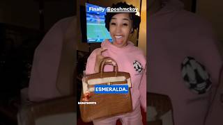 Cardi B Named Her New Birkin Bag Esmeralda 😂👜 [upl. by Jacquetta126]