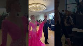 Viennese waltz 🩷 ballroomdancesport dance dancesport dancevideo [upl. by Salisbury]