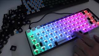 Cheap hot swappable beginners mechanical keyboard build  Banggoods kit [upl. by Tiraj]