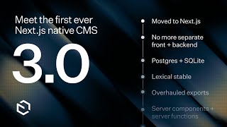 The first CMS that installs directly into any Nextjs app — Payload 30 has arrived [upl. by Pantia]