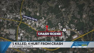 Man killed after running red light in Catawba County 4 others hurt [upl. by Atsyrhc]