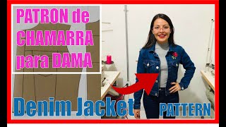 PATRON DE CHAMARRA  TRAZO PARA CHAMARRA DE MEZCLILLA TIPO LEVIS  DENIM JACKET TUTORIAL DIY [upl. by Sheppard]