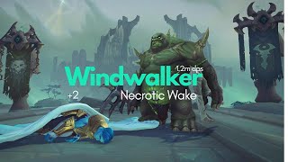 Necrotic Wake 2  M  12m overall dps  Windwalker Monk  The War Within [upl. by Raffarty]