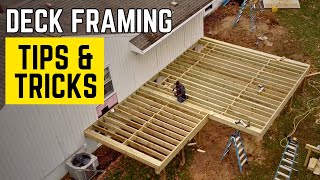 How To Frame A Deck  Tips For Efficient Building [upl. by Anayad]