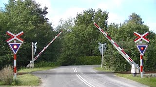 Spoorwegovergang Silkeborg DK  Railroad crossing  Jernbaneoverskæring [upl. by Avram]