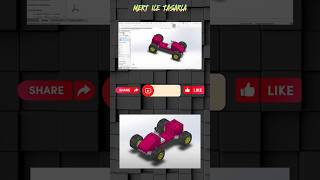 OYUNCAK ARABA NASİL TASARLANİR  reelsvideo shortsvideo solidworks design draw funny tutorial [upl. by Uolyram239]