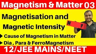 Magnetism and Matter 03 Magnetisation and Magnetic Intensity  Cause of Dia  Para amp Ferromagnetism [upl. by Grishilda324]