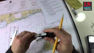 Captain License Chart Navigation – Three Point Fix Practice Problem 2 [upl. by Enilasor]