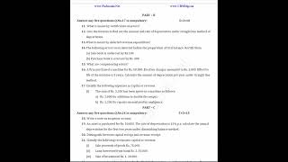 11th Accountancy 2nd Mid Term Test 2022 Model Question Paper English Medium [upl. by Lleder]