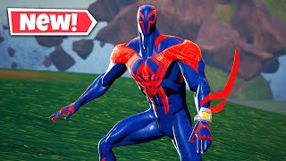 NEW SPIDERMAN 2099 Skin Gameplay In Fortnite [upl. by Ahsiled]