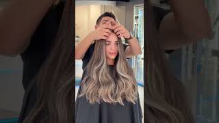 brown to blonde hair color transformation  satisfying hair color transformation [upl. by Ymrej1]